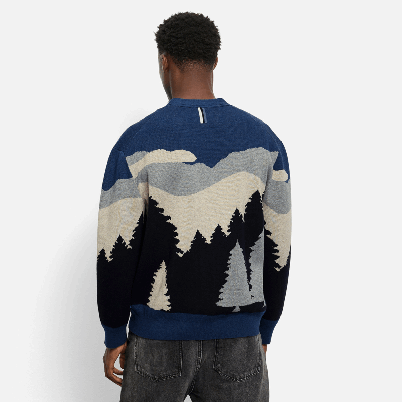 Olymp Cotton Wool Mountain Scene Cardigan