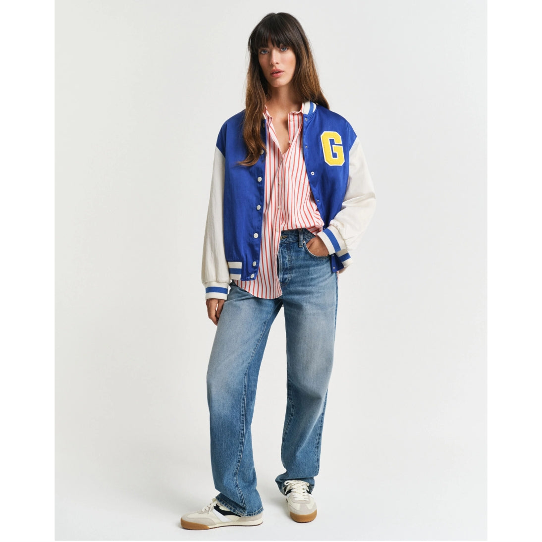 GANT Relaxed Classic Poplin Striped Shirt Orange Red 4300239