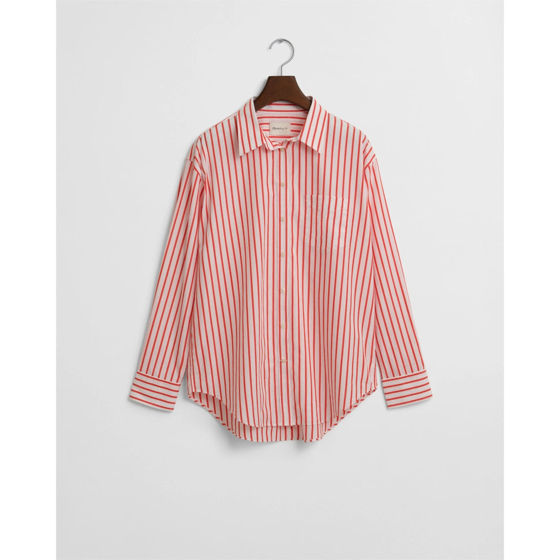 GANT Relaxed Classic Poplin Striped Shirt Orange Red 4300239