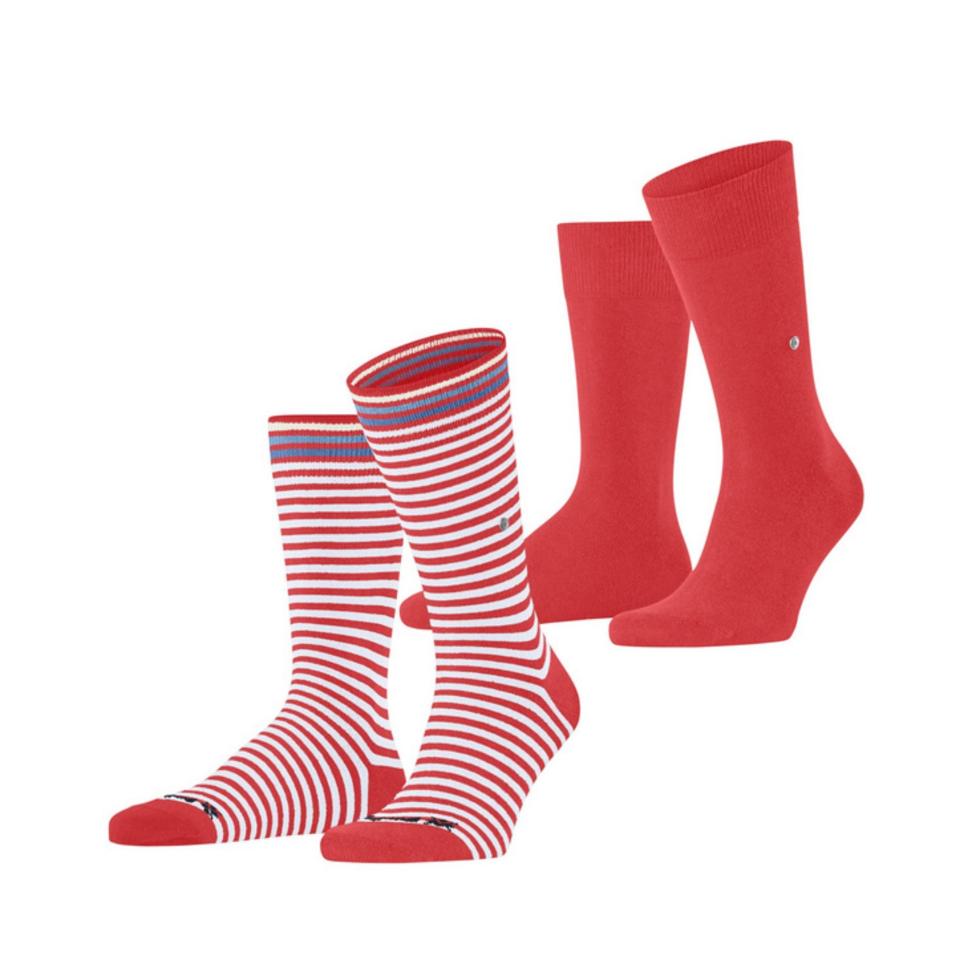 Burlington Everyday Stripe 2-Pack Men Socks in Orange / White