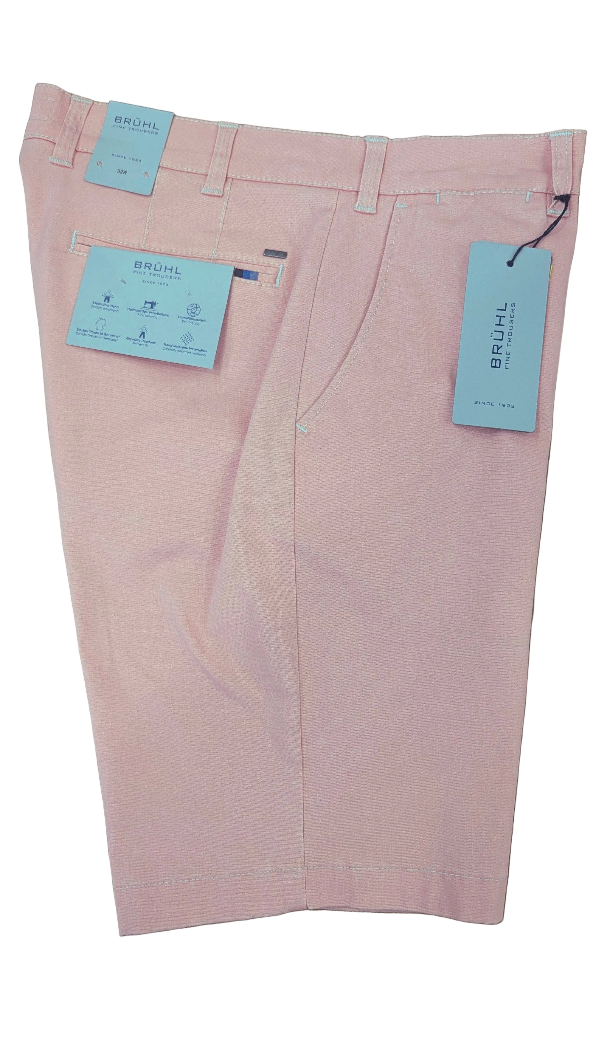 Bruhl London Stretch Chino Short in Coral 185750