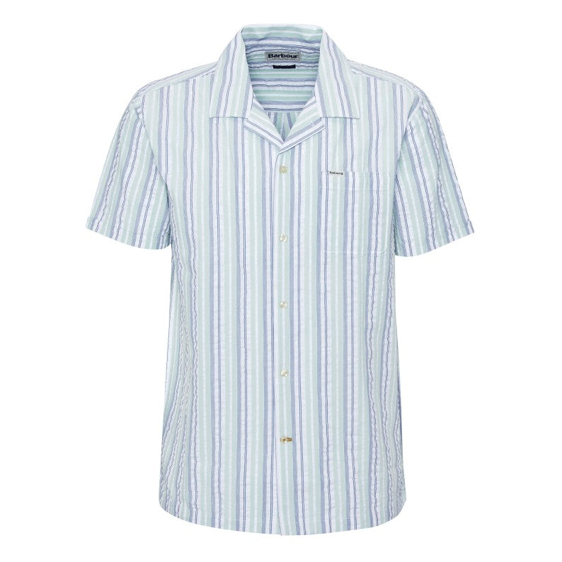 Barbour Beechcroft Seersucker Striped Short-Sleeved Shirt