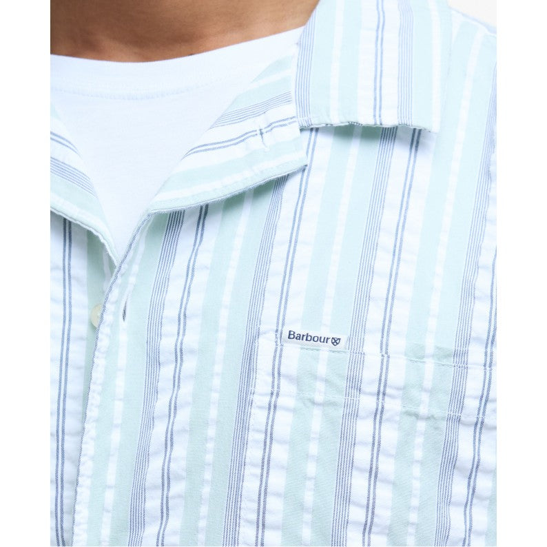 Barbour Beechcroft Seersucker Striped Short-Sleeved Shirt