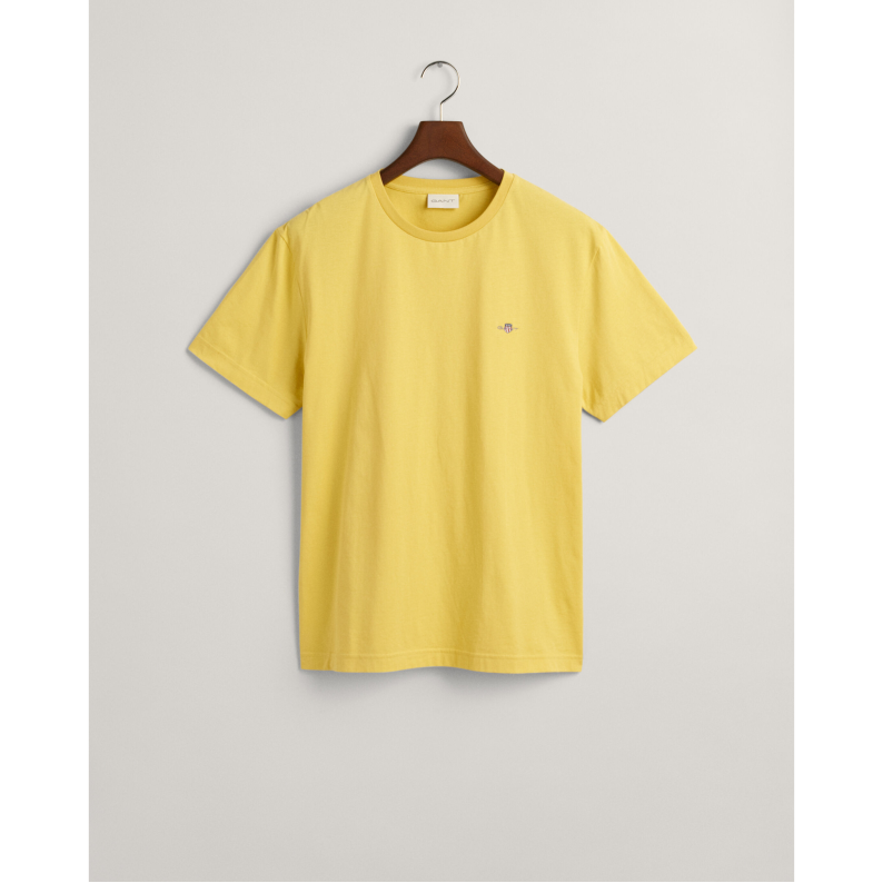 GANT Pure Cotton Regular Fit Shield T-Shirt 2003184 Parchment Yellow