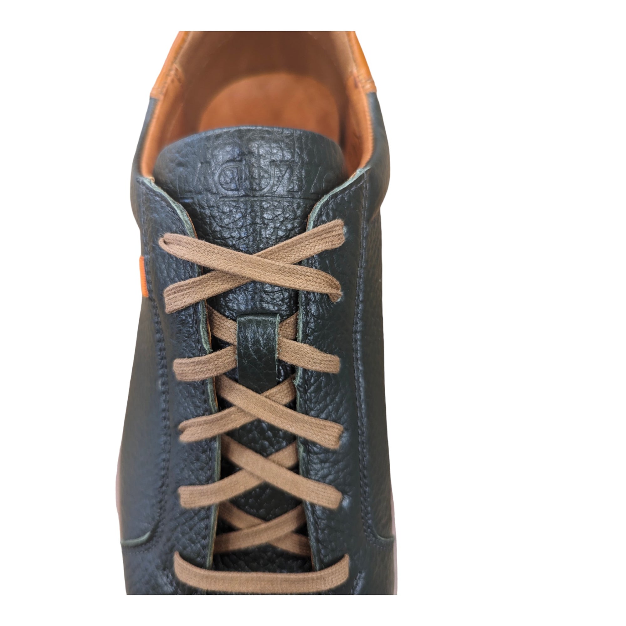 Lacuzzo Luxury Italian Leather Trainers Green