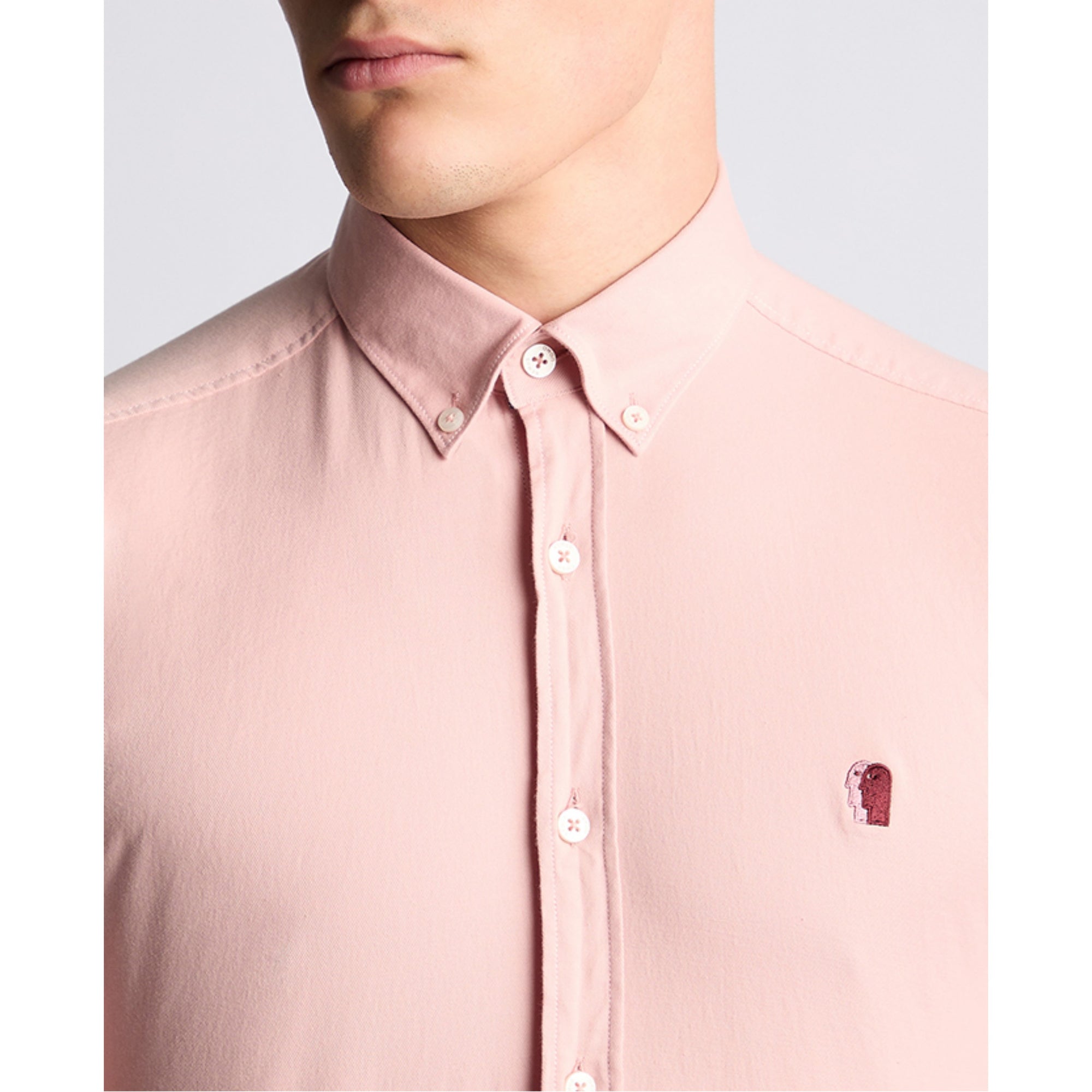 Remus Uomo Slim Fit Supersoft Cotton Stretch Short Sleeve Shirt 13570SS Ashton Soft Pink
