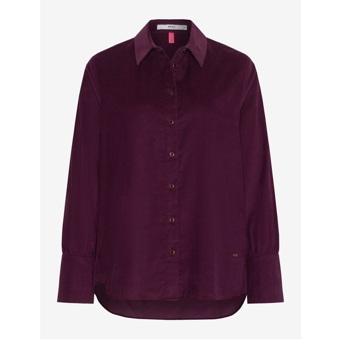 Brax Pure Cotton Corded Shirt Blouse Viki 45-9368 Plum