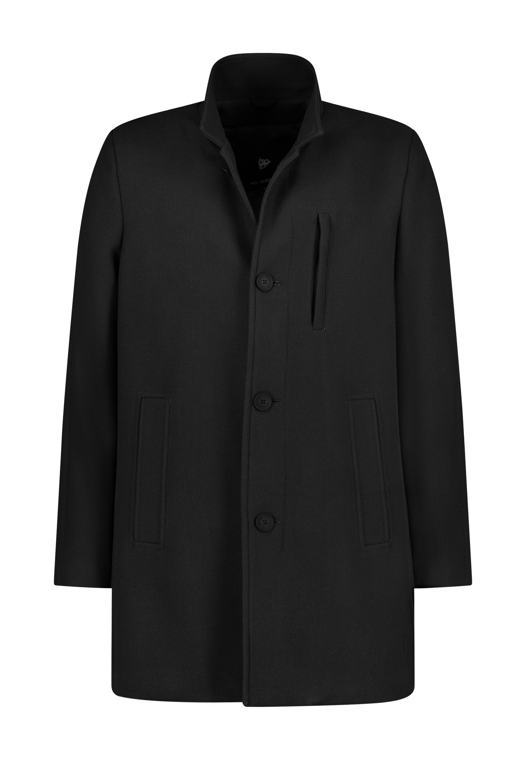 Roy Robson Overcoat in Black 04093
