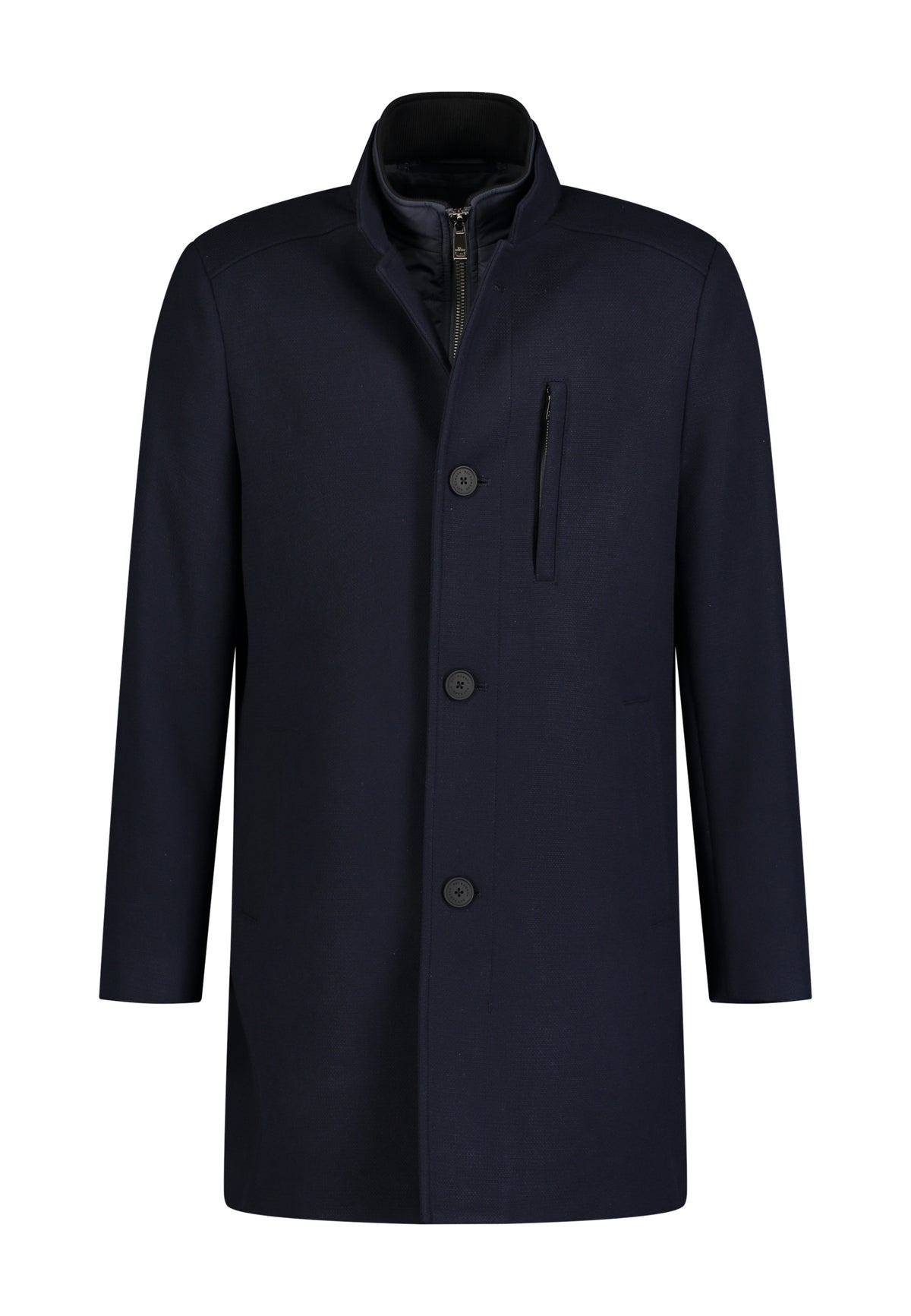 Roy Robson Quilted Coat in Dark Blue