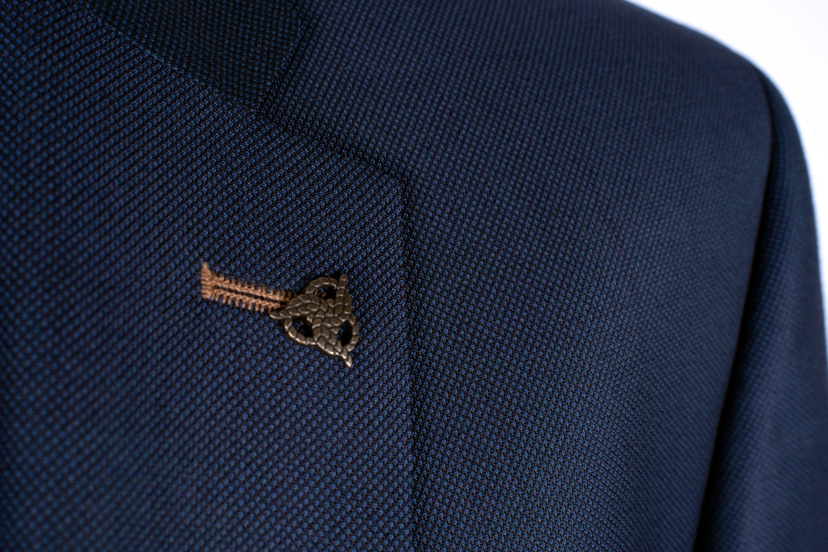Roy Robson Italian Cloth Super 130’s Pure Virgin Wool Suit Jacket – Dark Blue 5008