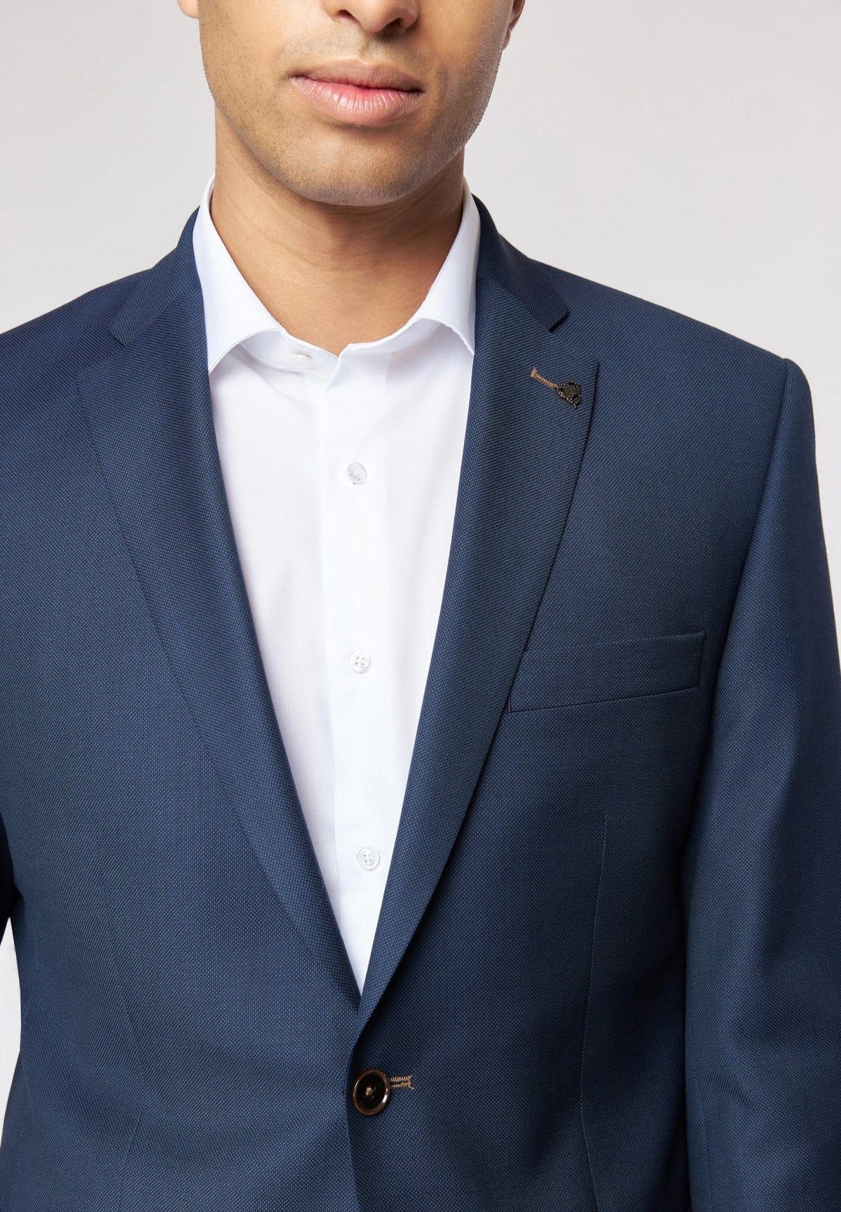 Roy Robson Italian Cloth Super 130’s Pure Virgin Wool Suit Jacket – Dark Blue 5008