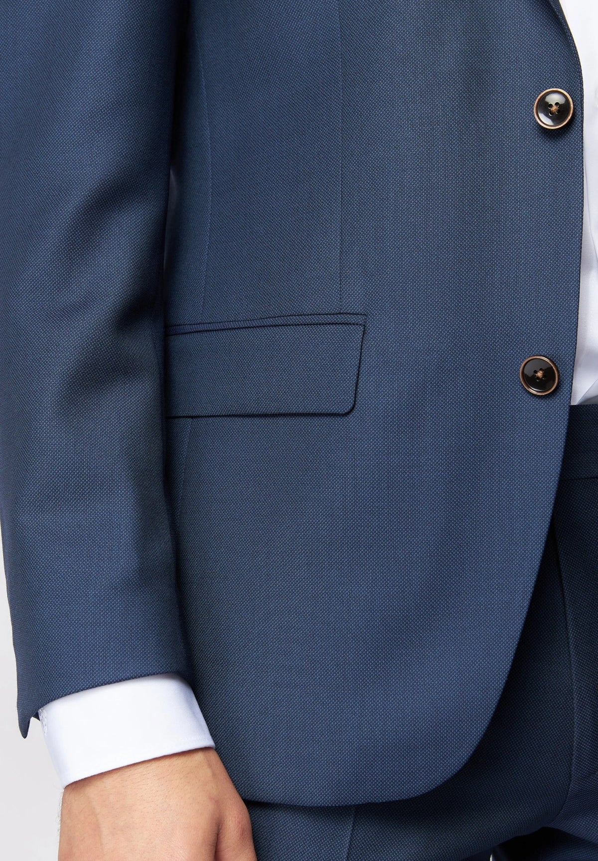 Roy Robson Italian Cloth Super 130’s Pure Virgin Wool Suit Jacket – Dark Blue 5008