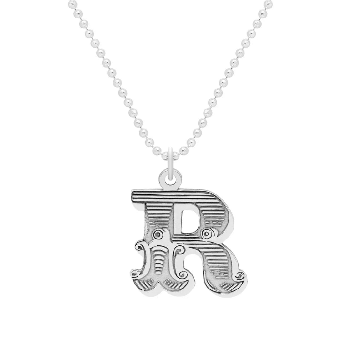 Carter Gore Small Letter Necklace Sterling Silver A-Z