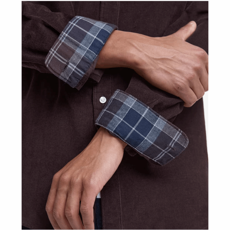 Barbour Ramsey Tailored Micro Cord Shirt – Dark Oak