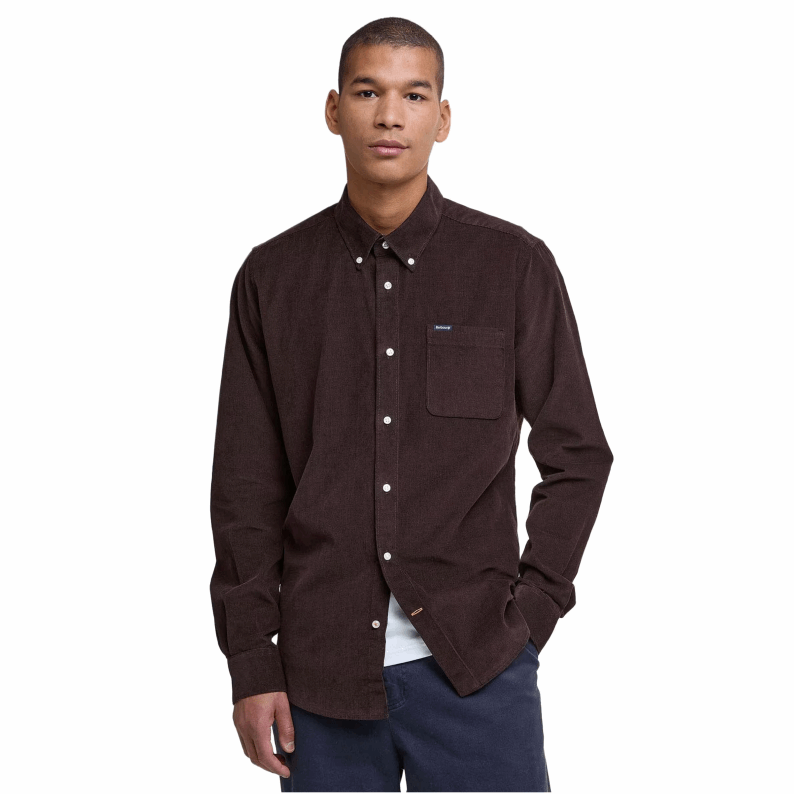 Barbour Ramsey Tailored Micro Cord Shirt – Dark Oak