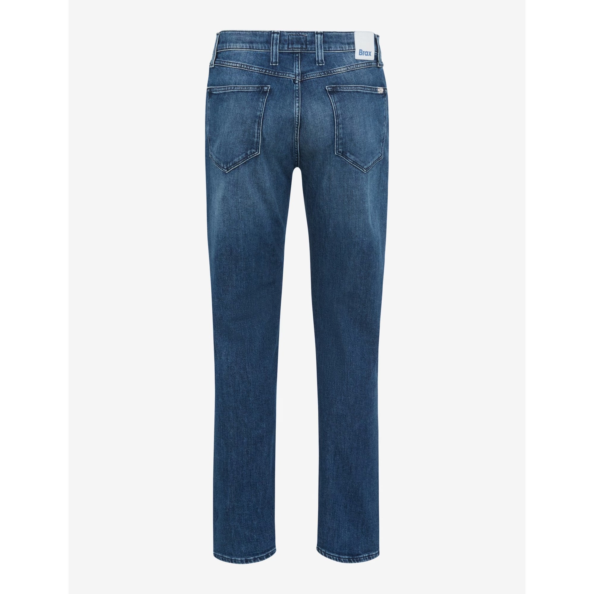 Blue jeans on a white background