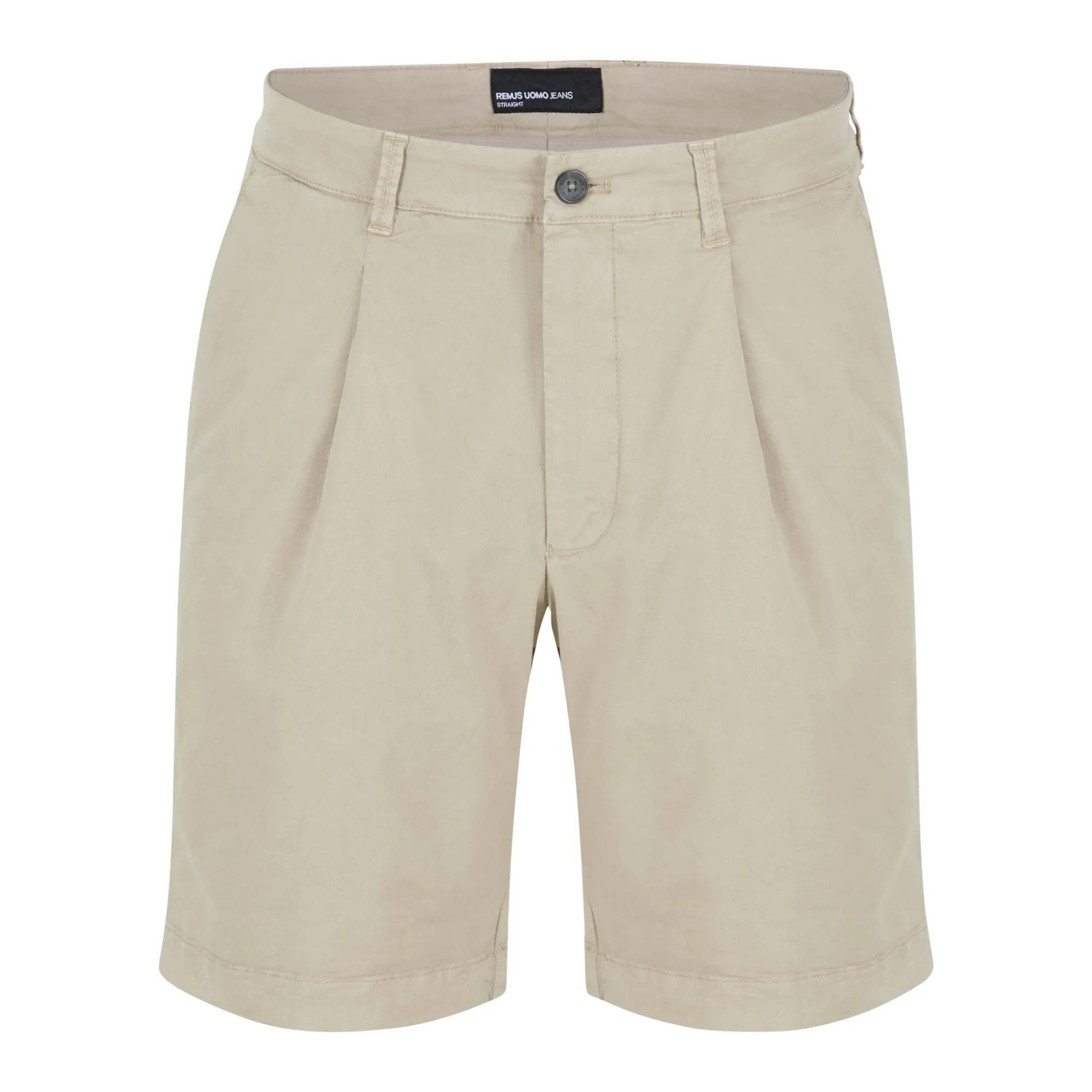 Beige shorts on a white background