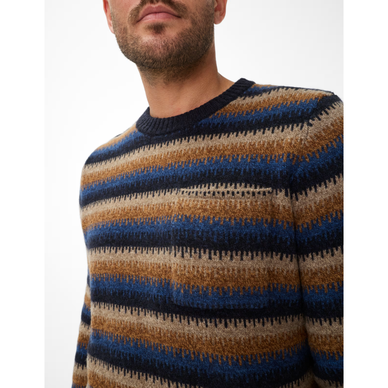 Brax Rick Lambswool Pullover 27-2308 - Dark Blue