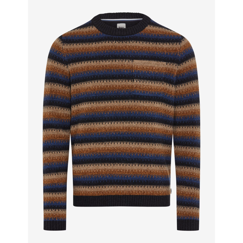 Brax Rick Lambswool Pullover 27-2308 - Dark Blue