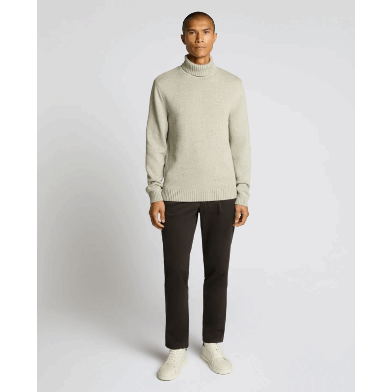 Remus Uomo Men&#39;s Roll Neck Dark Green Cotton Sweater