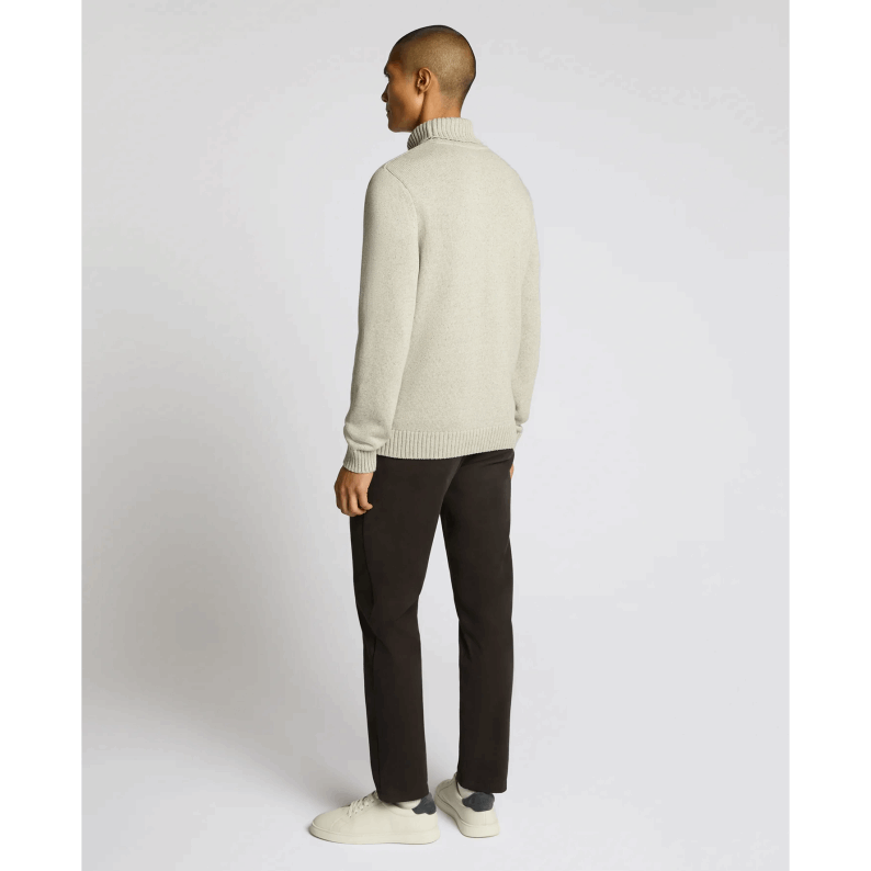 Remus Uomo Men&#39;s Roll Neck Dark Green Cotton Sweater