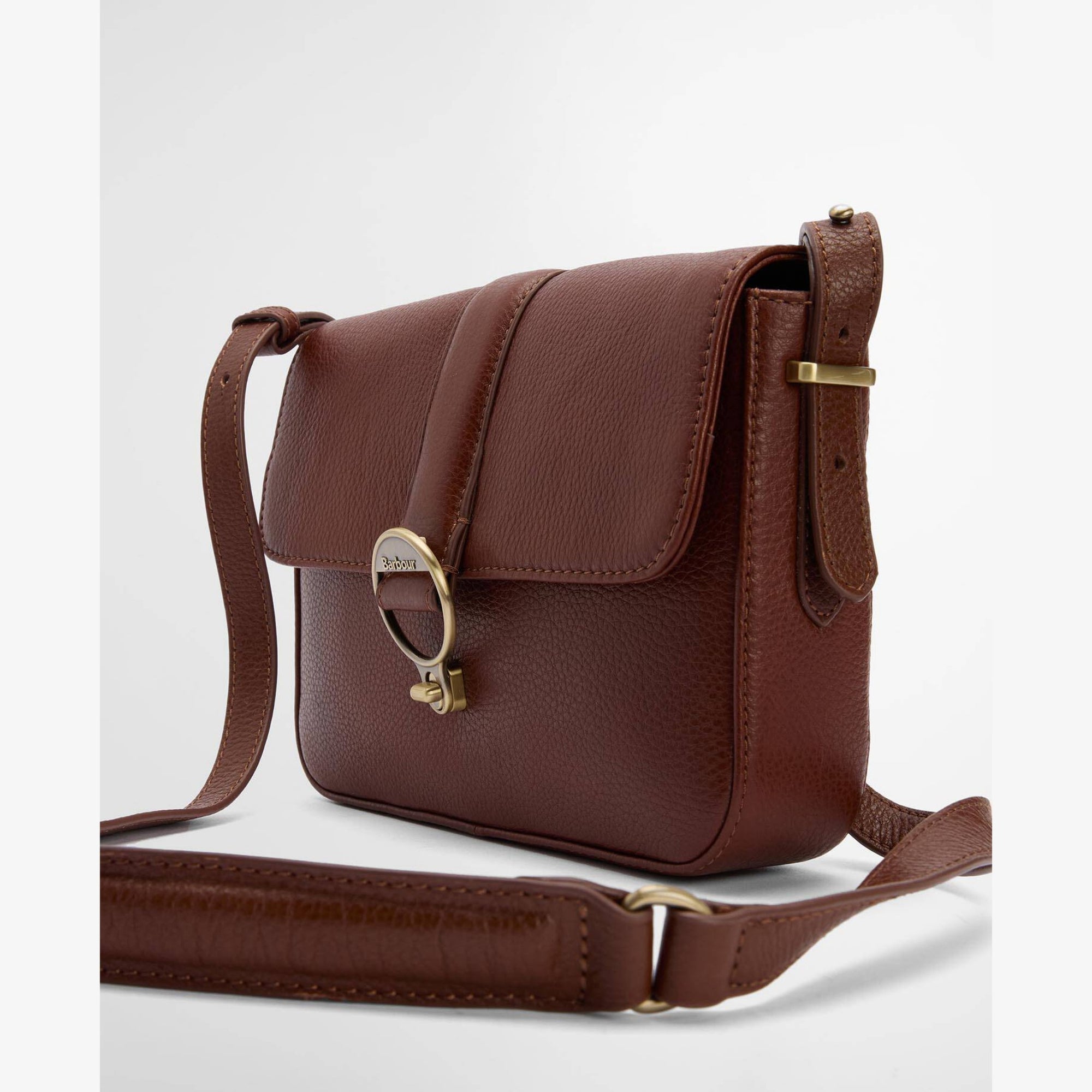 Barbour Rosa Leather Crossbody Bag - Brown