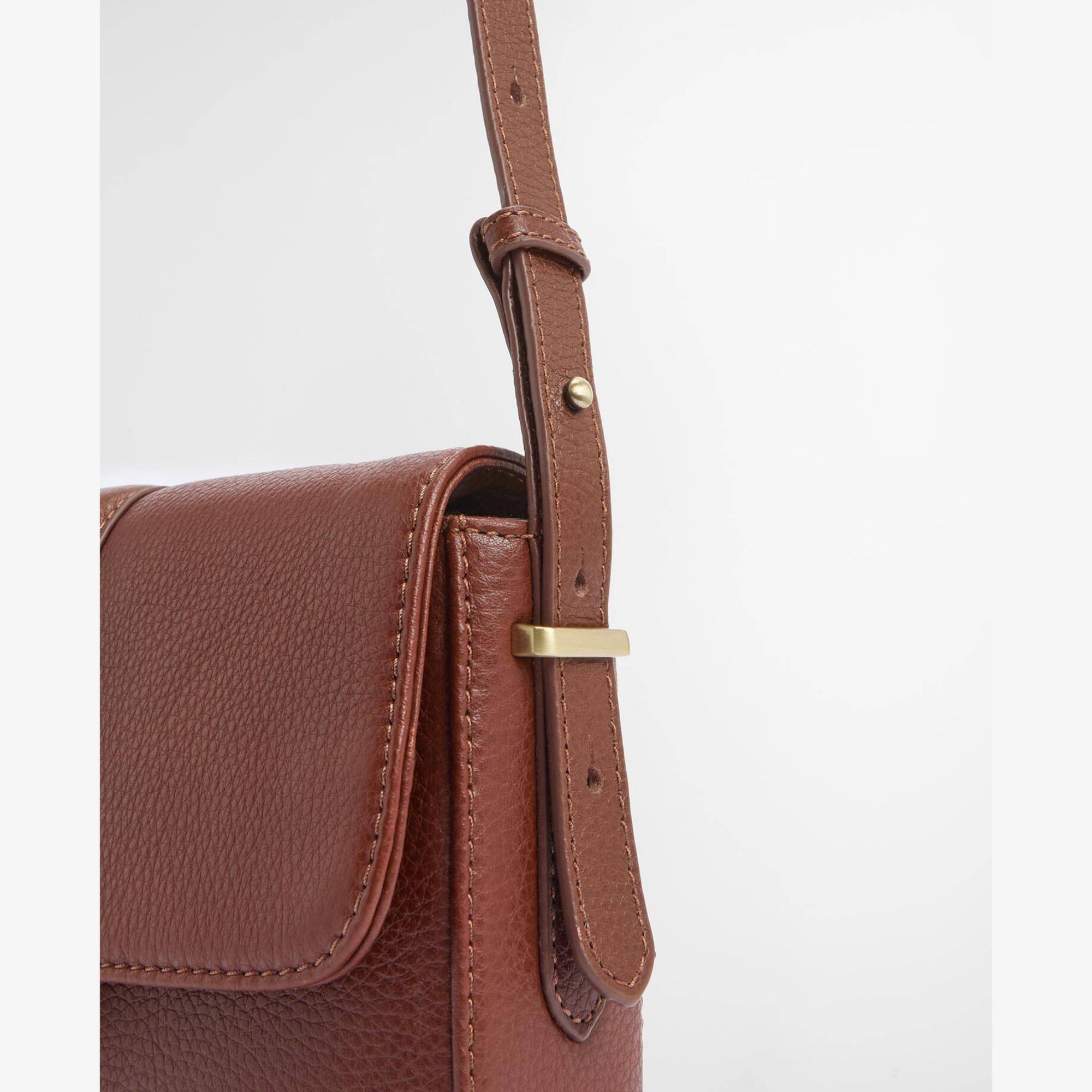 Barbour Rosa Leather Crossbody Bag - Brown