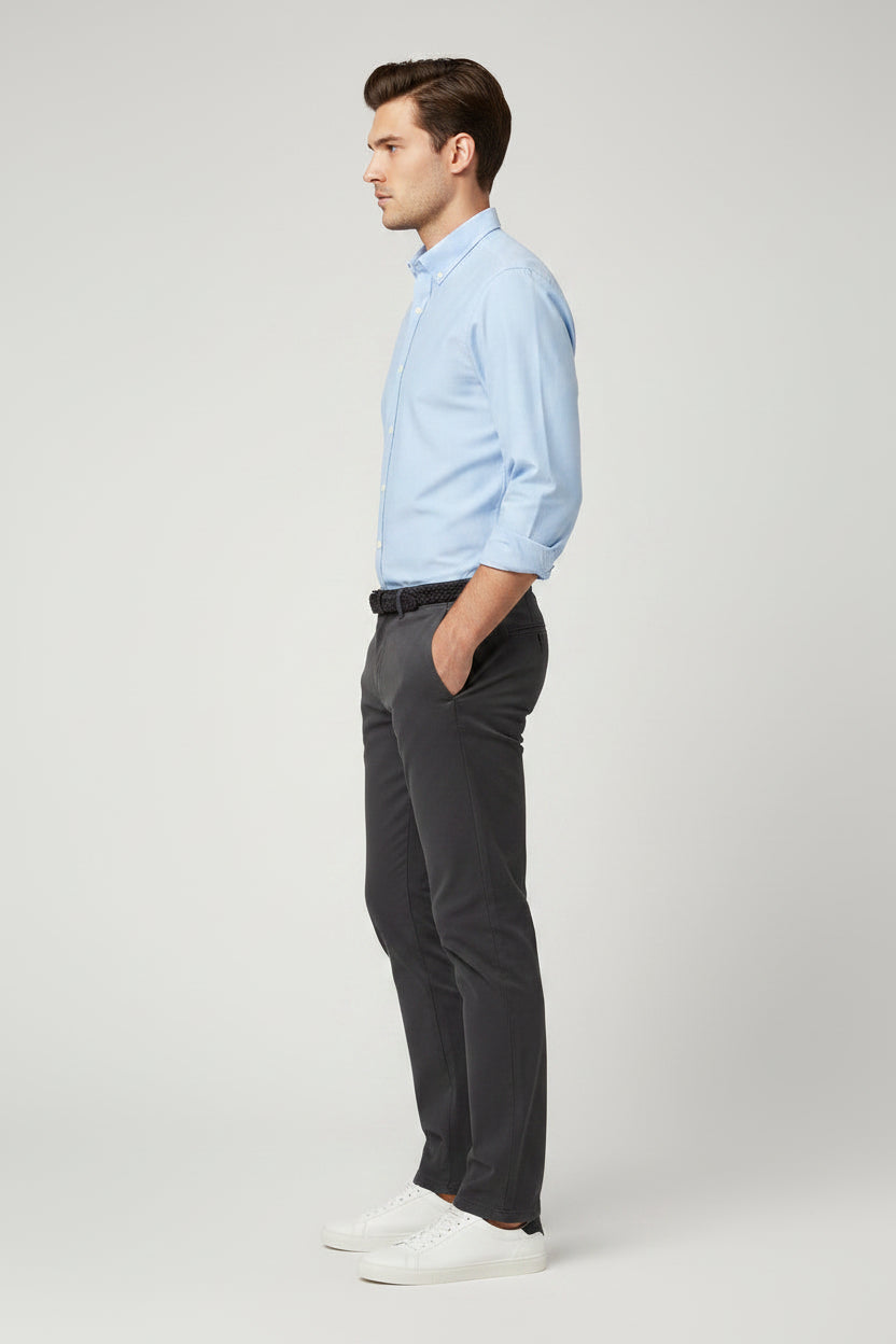 BRAX Fabio Hi-FLEX Royal Gabardine Chinos in Grey 07-1153