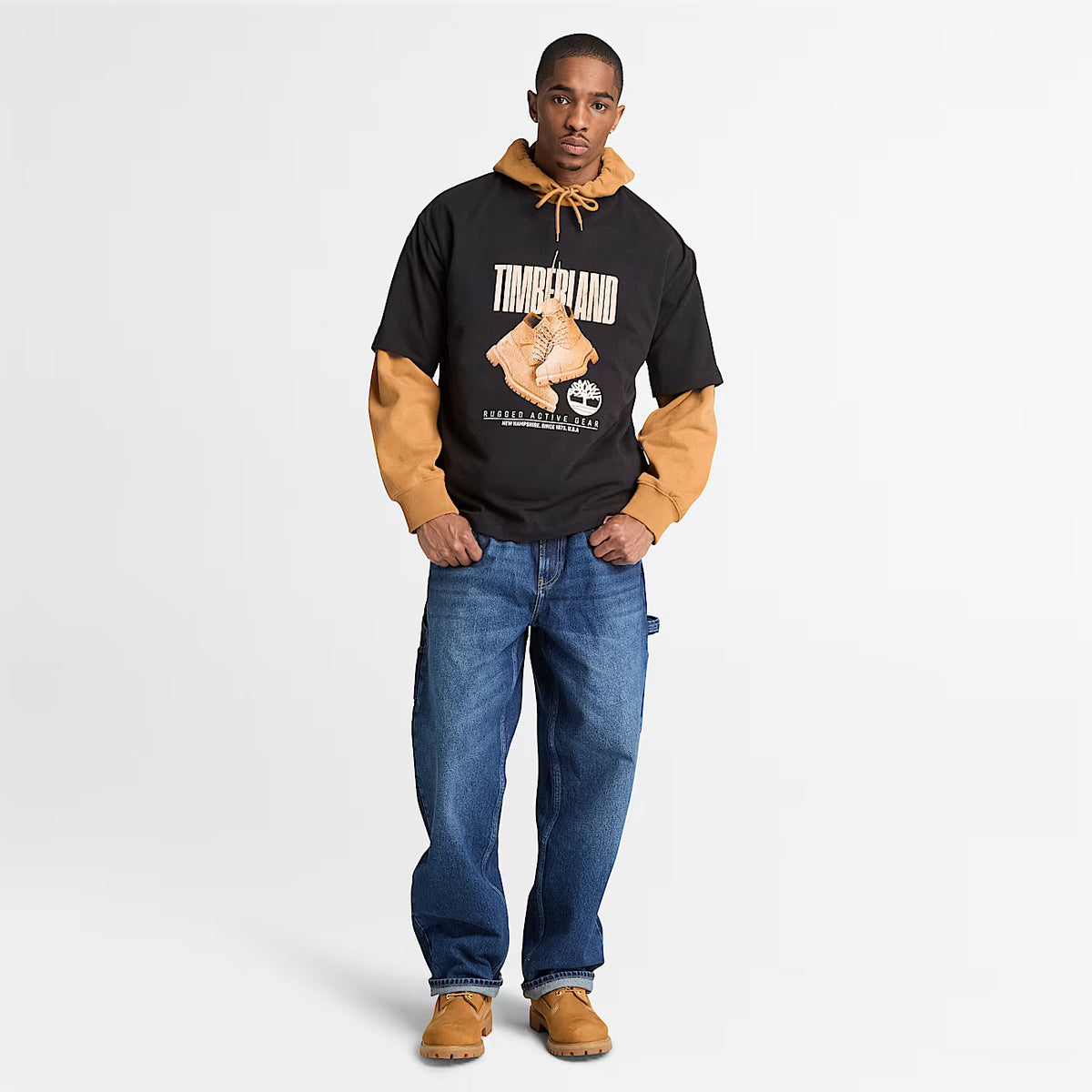 Timberland Rugged Boot Short-Sleeve T-Shirt for Men in Black