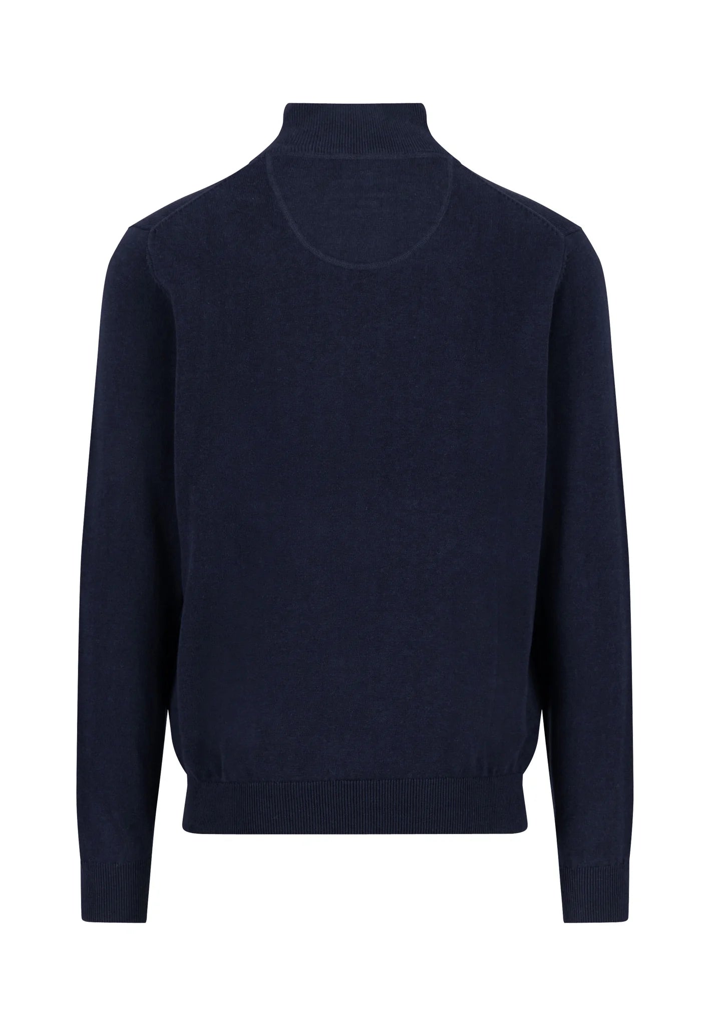 Fynch-Hatton Superfine Cotton Half Zip Sweater in Navy SFPK215