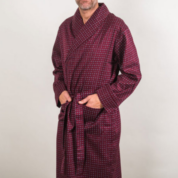 Somax Westminster 100% Cotton Dressing Gown Wine
