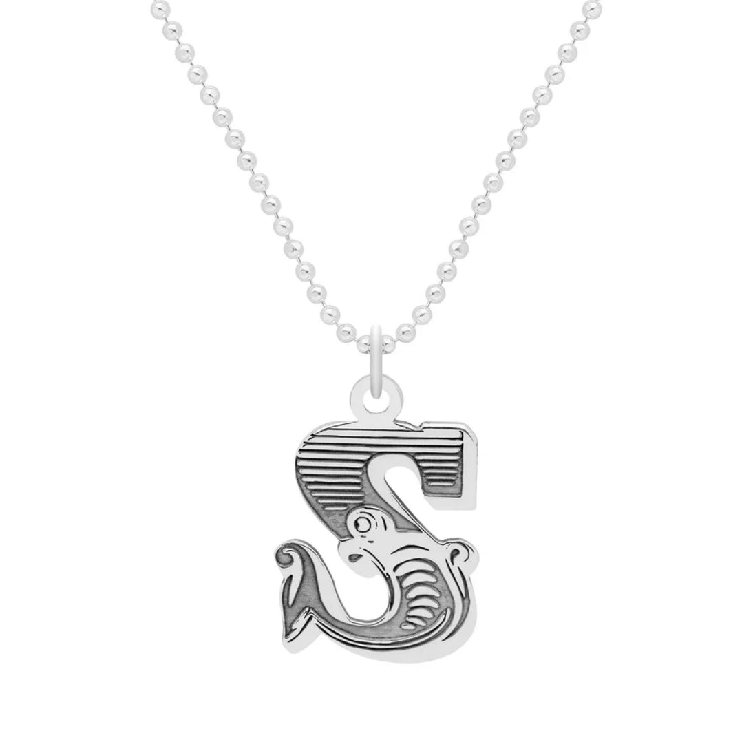 Carter Gore Small Letter Necklace Sterling Silver A-Z