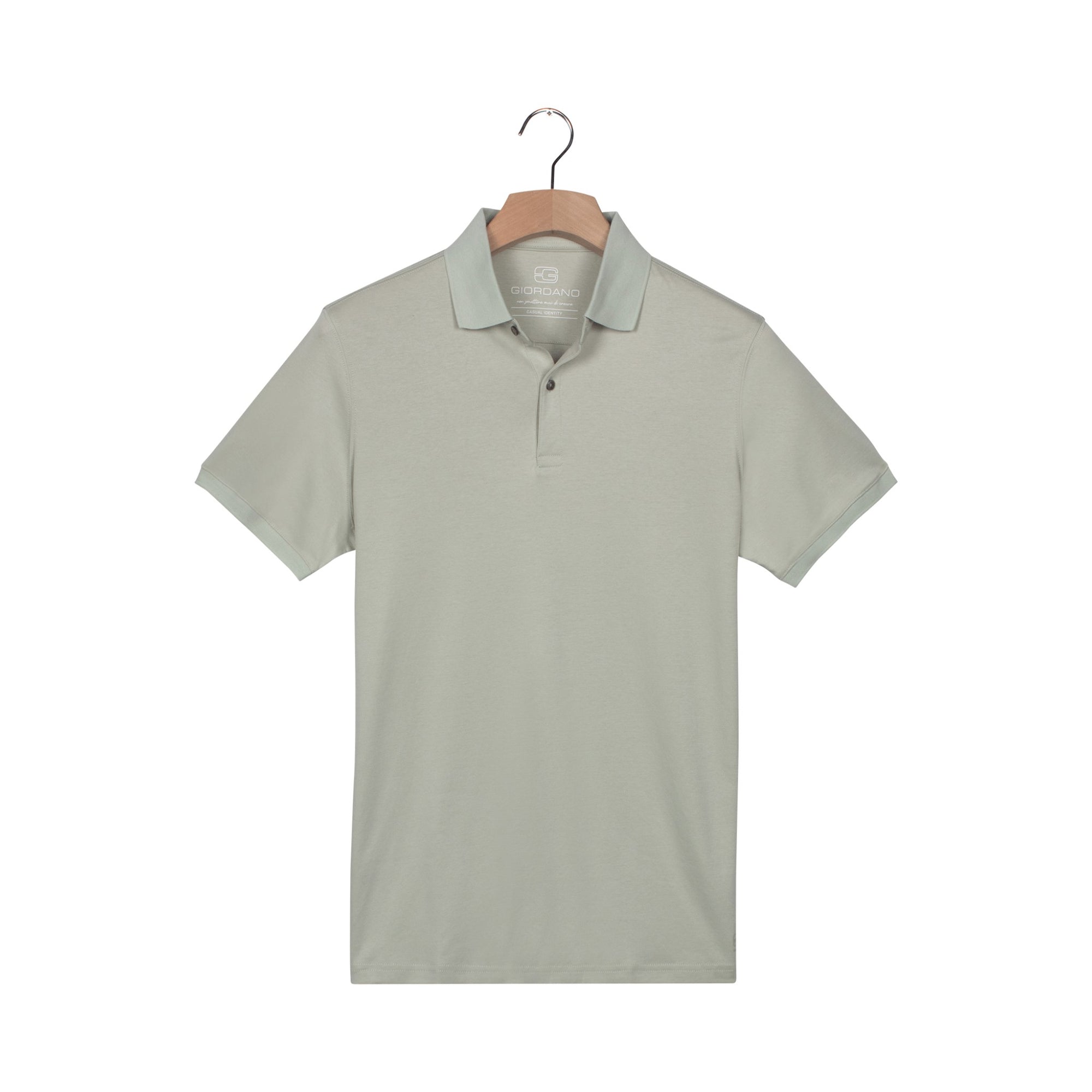 Giordano Liquid Supima Cotton Polo Shirt in Sage 616578