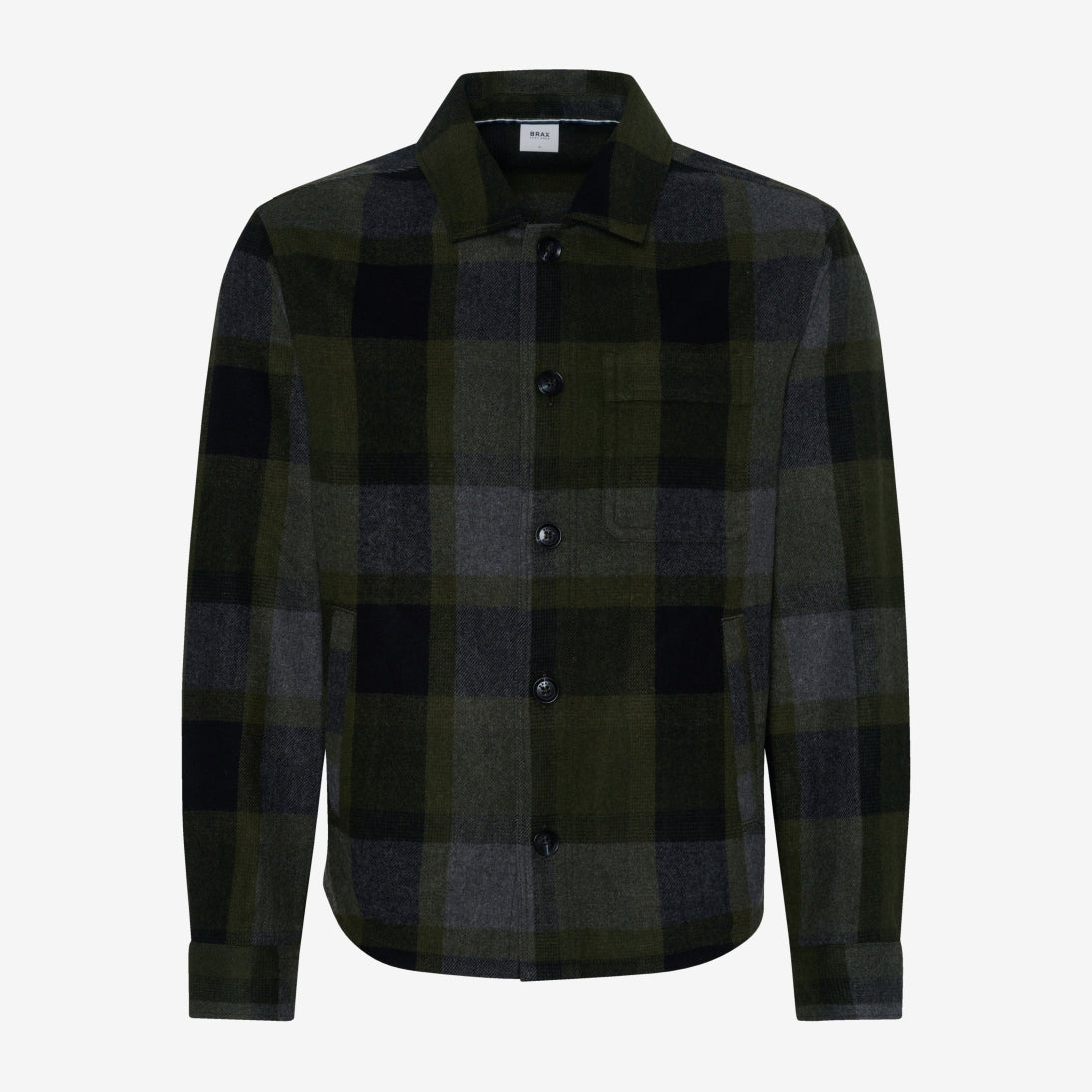 Brax Santiago Wool Mix Shacket Olive 25-2178