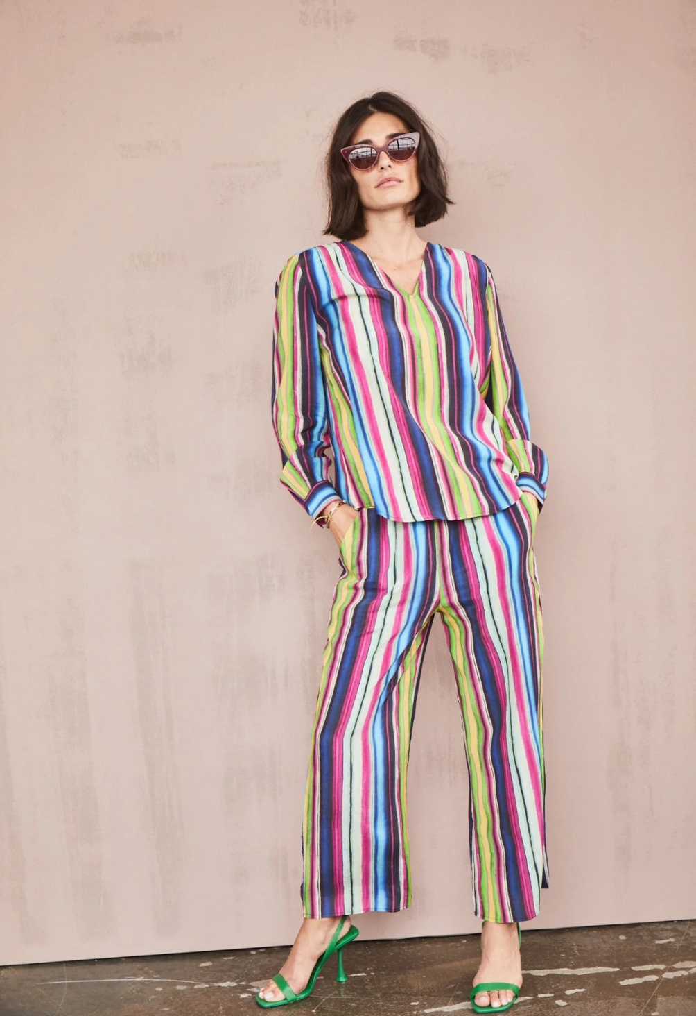 Fynch-Hatton STRIPED V-NECK Blouse 1023