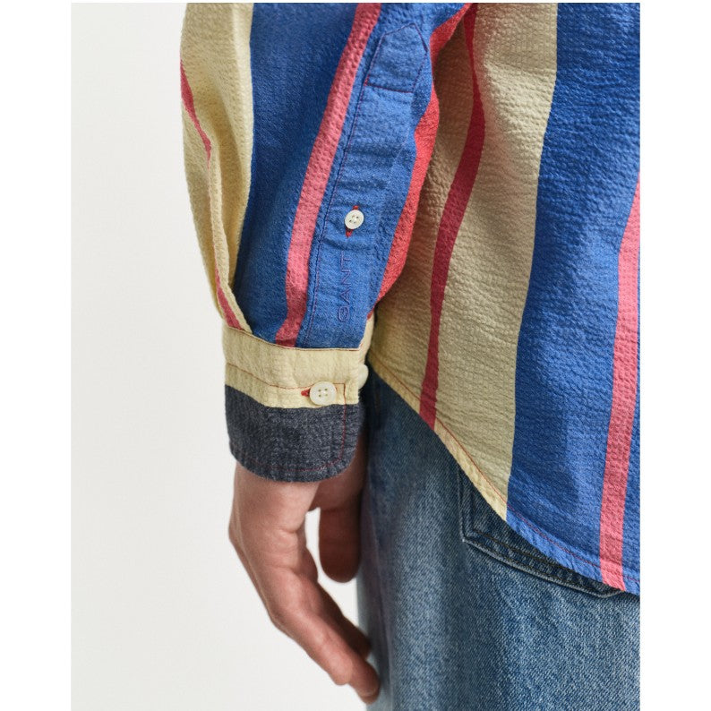 GANT Oversized Fit Striped Seersucker Shirt