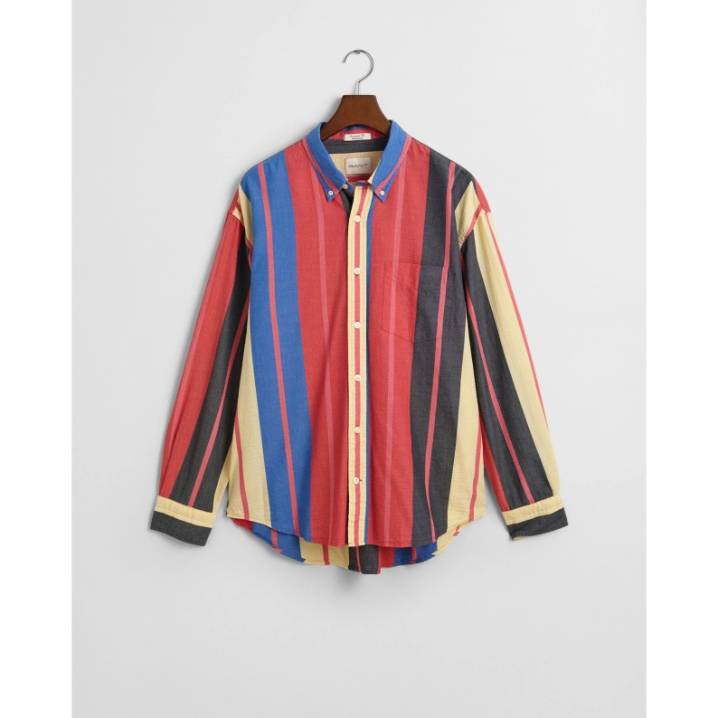 GANT Oversized Fit Striped Seersucker Shirt