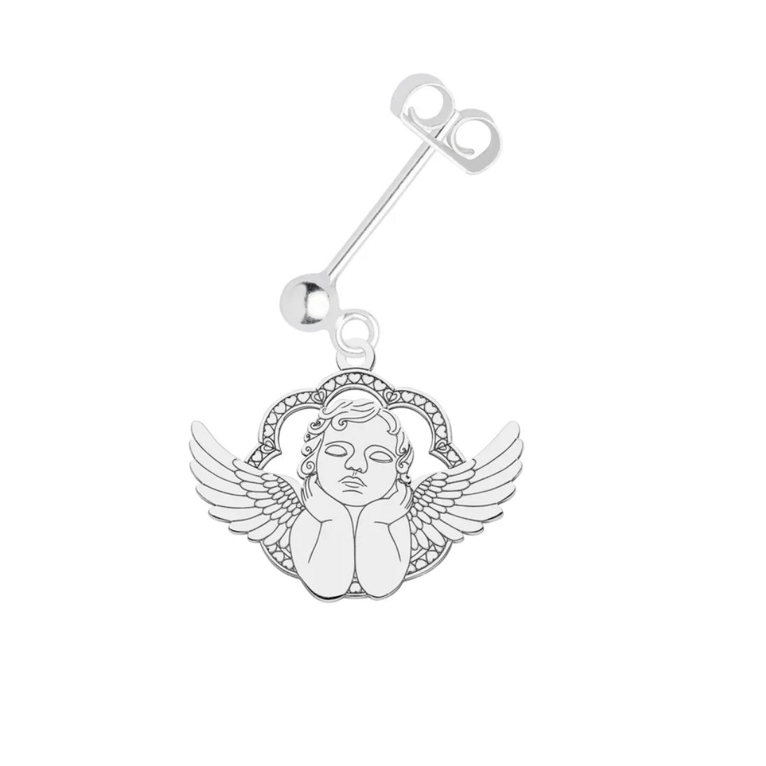 Carter Gore Cherub Dropper Single Earring Sterling Silver 2 Sizes