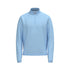 Light blue sweater with a quarter zip on a white background