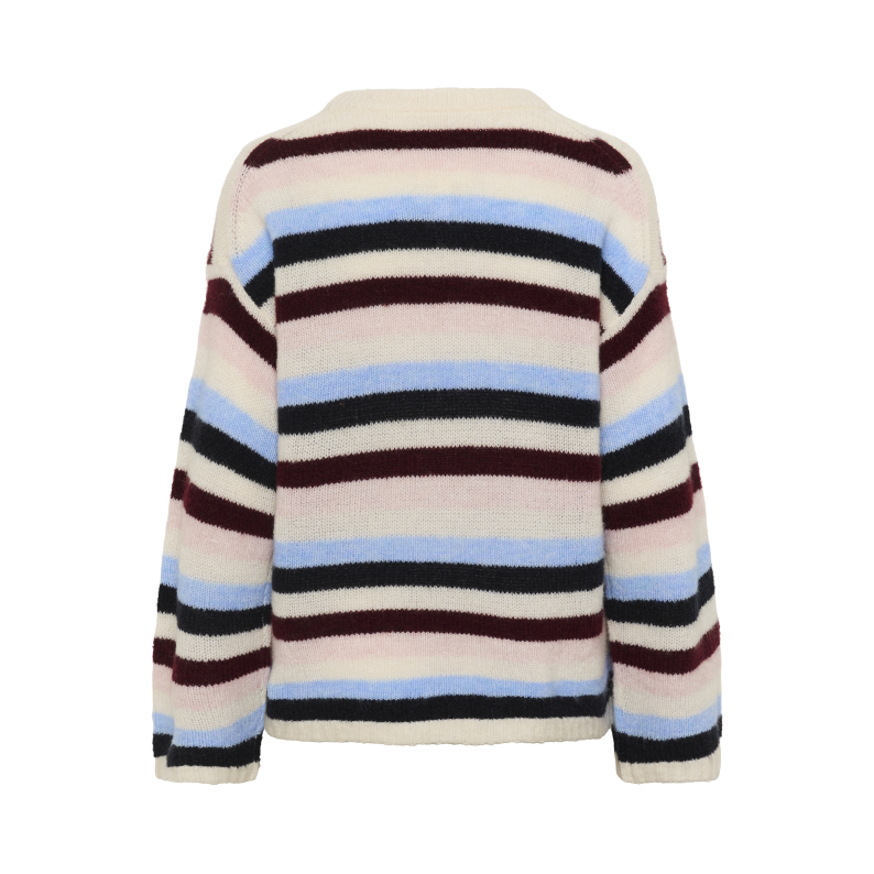 Part Two SpencerPW PU Boxy Fit Pullover – Multi Stripe