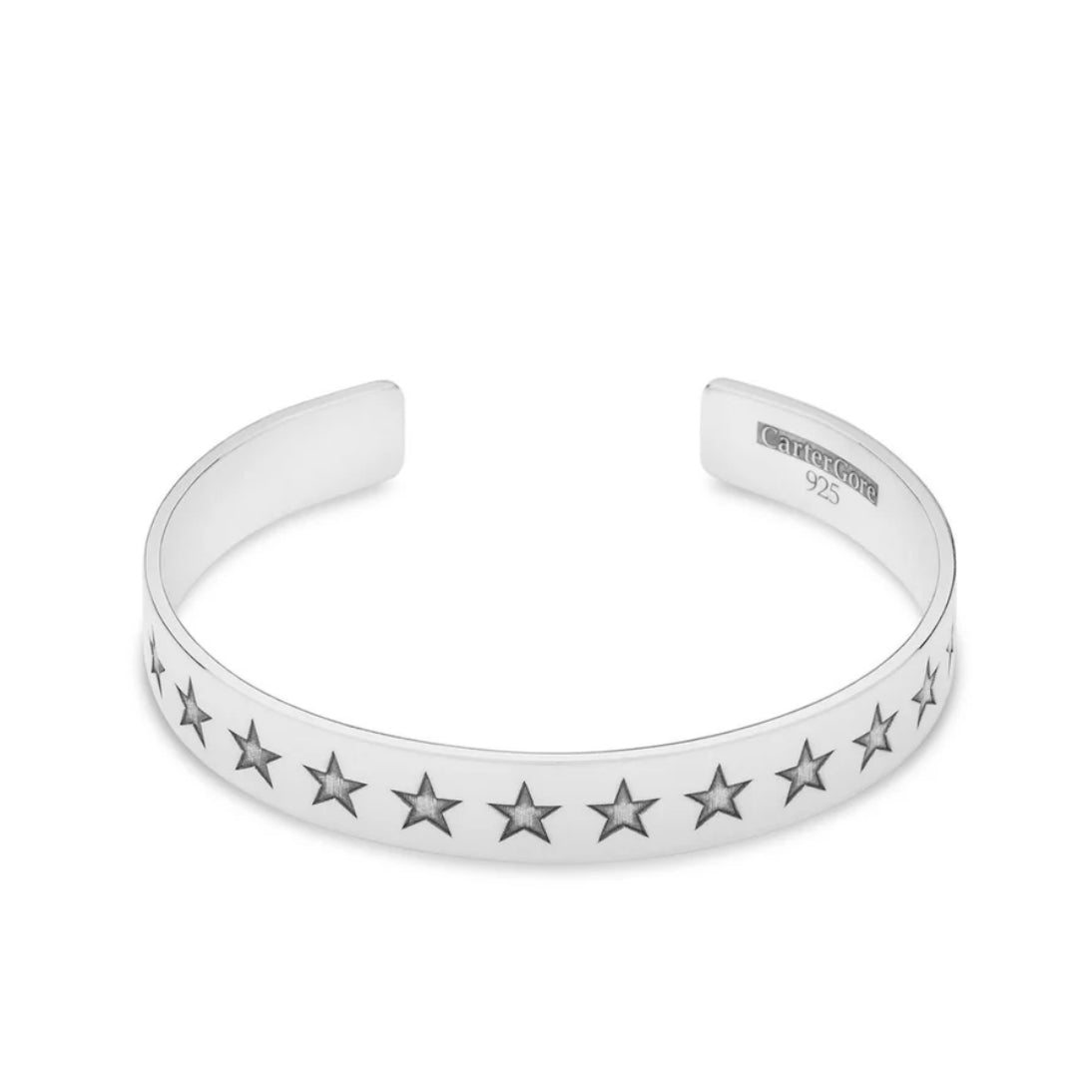 Carter Gore Star Engraved Bangle Sterling Silver