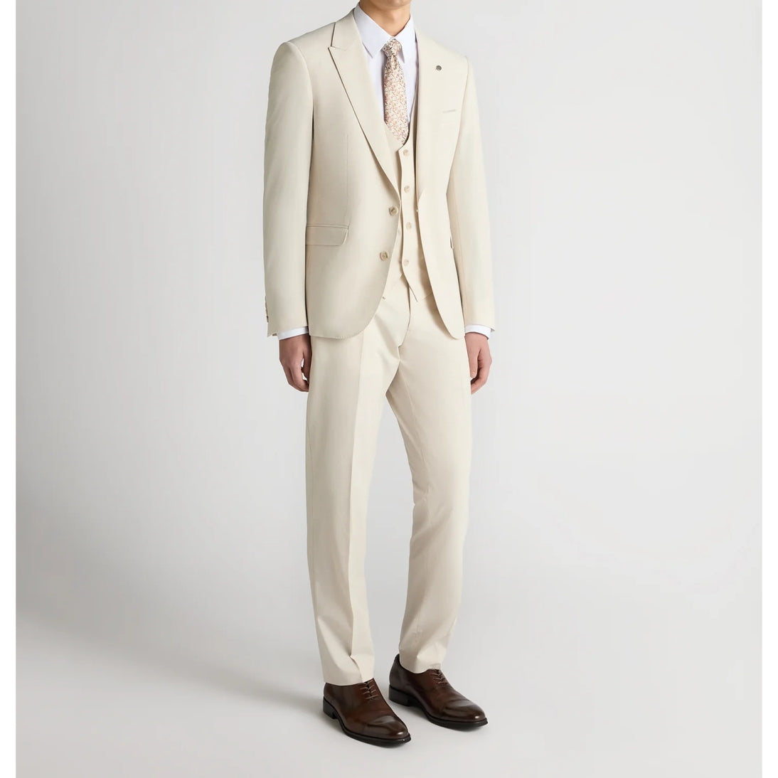 Remus Uomo Massa Slim Fit Stretch Suit Jacket 12703 Stone