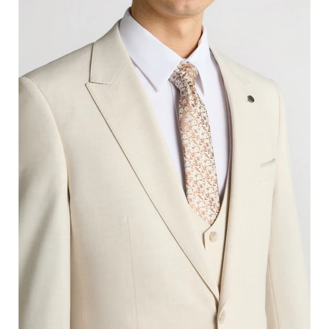 Remus Uomo Massa Slim Fit Stretch Suit Jacket 12703 Stone