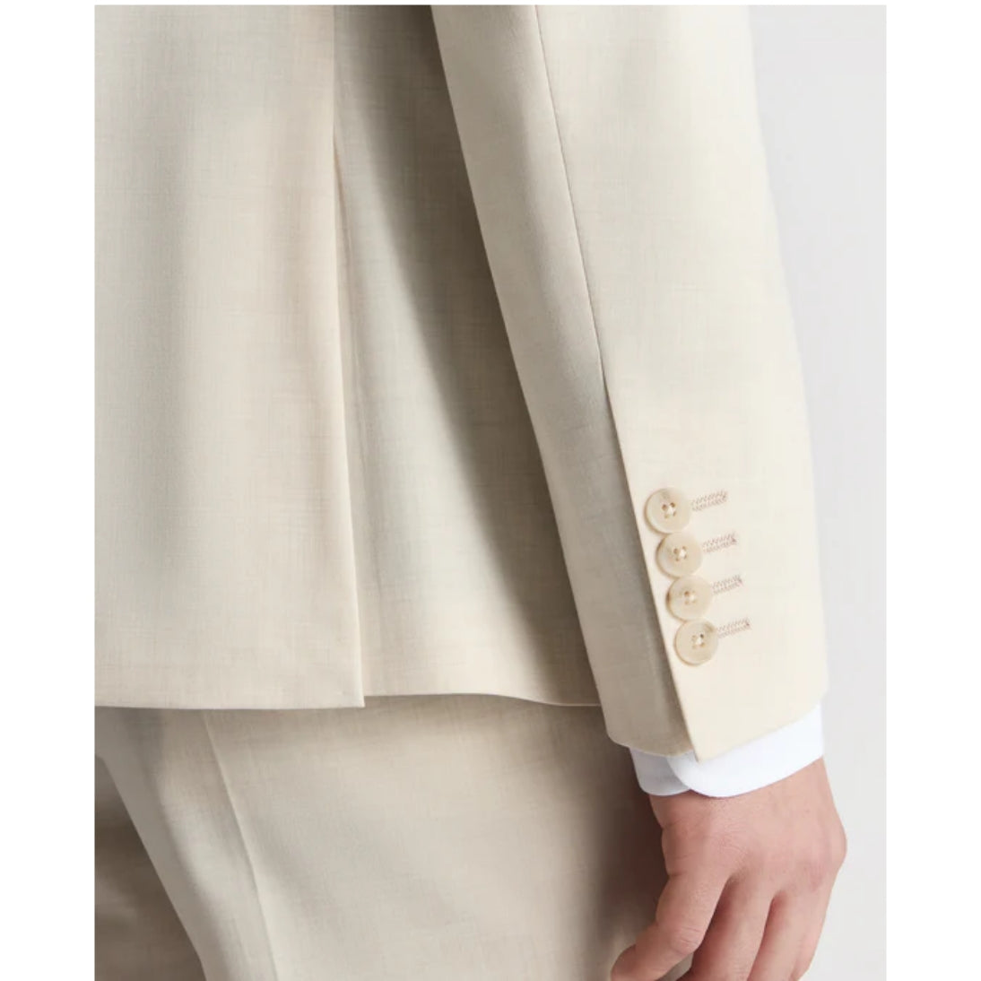 Remus Uomo Massa Slim Fit Stretch Suit Jacket 12703 Stone