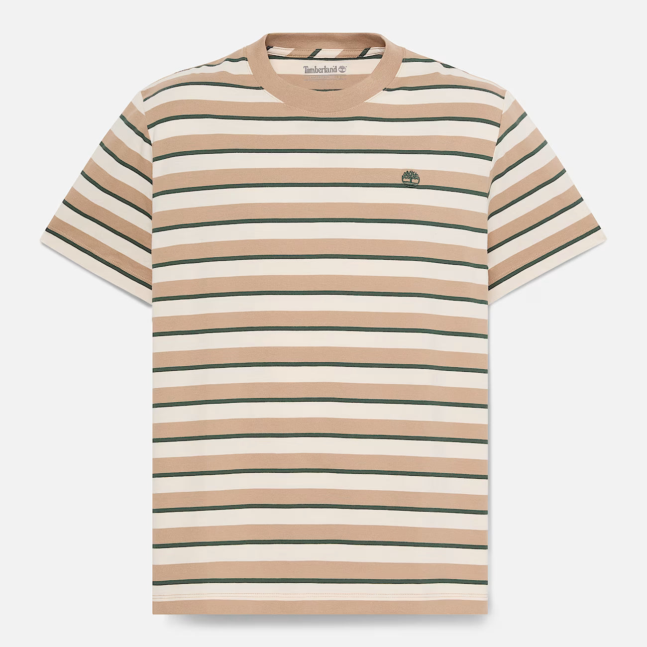 Timberland Stripe Short-Sleeve T-Shirt in Light Brown