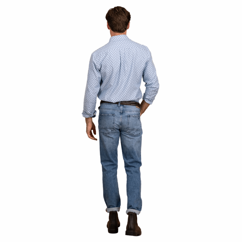 Fynch-Hatton Paisley Button Down Pure Cotton Shirt