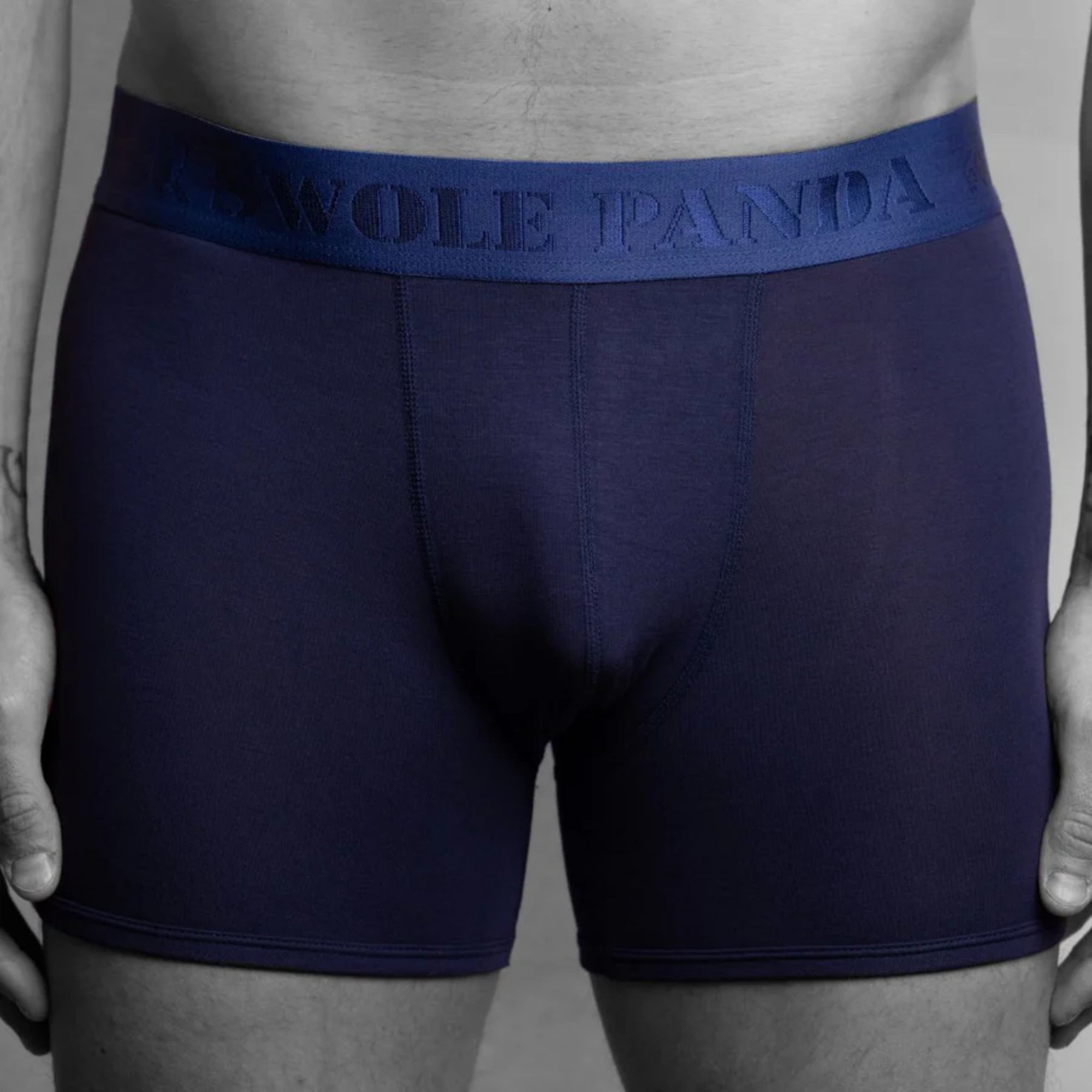 Swole Panda Bamboo Boxers in Navy