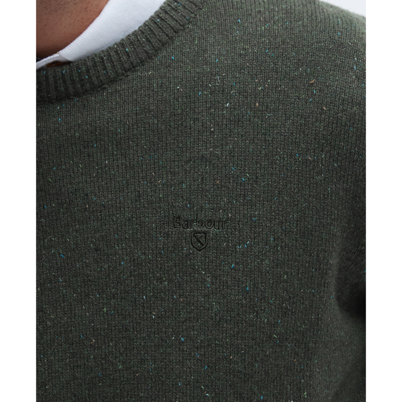 Barbour Tisbury Crew-Neck Jumper – Dark Seaweed