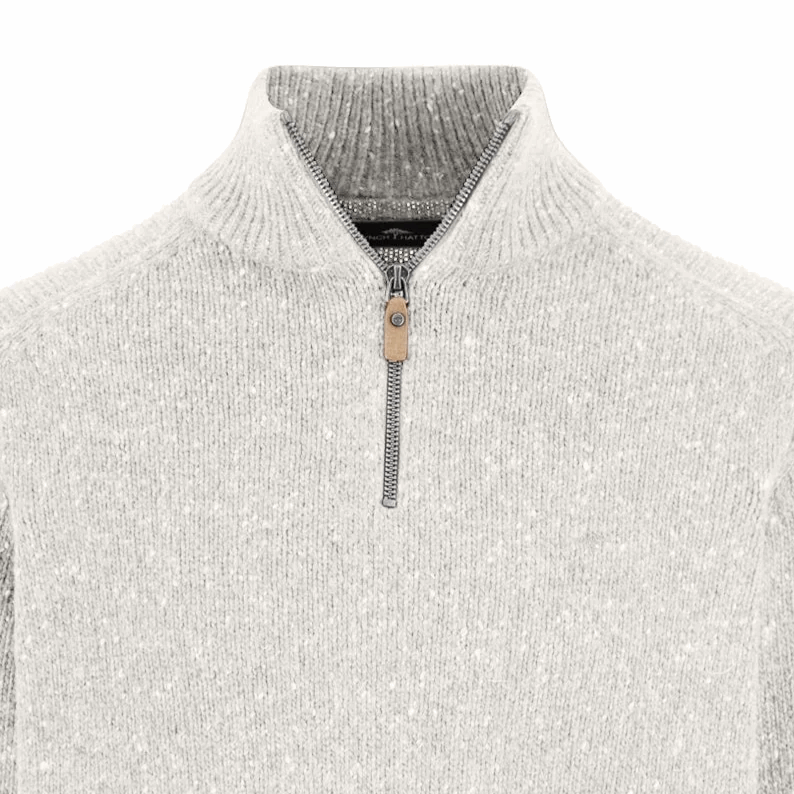 Fynch-Hatton Wool Blend Sweater in Melange Effect Alpaca