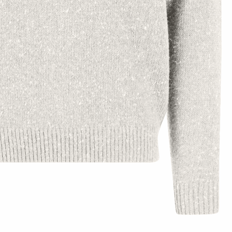 Fynch-Hatton Wool Blend Sweater in Melange Effect Alpaca